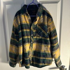 Nomad Boys Warm Button Down Shirt Jacket with Fleece Inside.